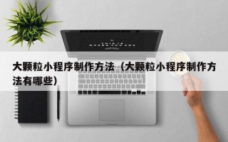 广汉大颗粒小程序制作方法（大颗粒小程序制作方法有哪些）